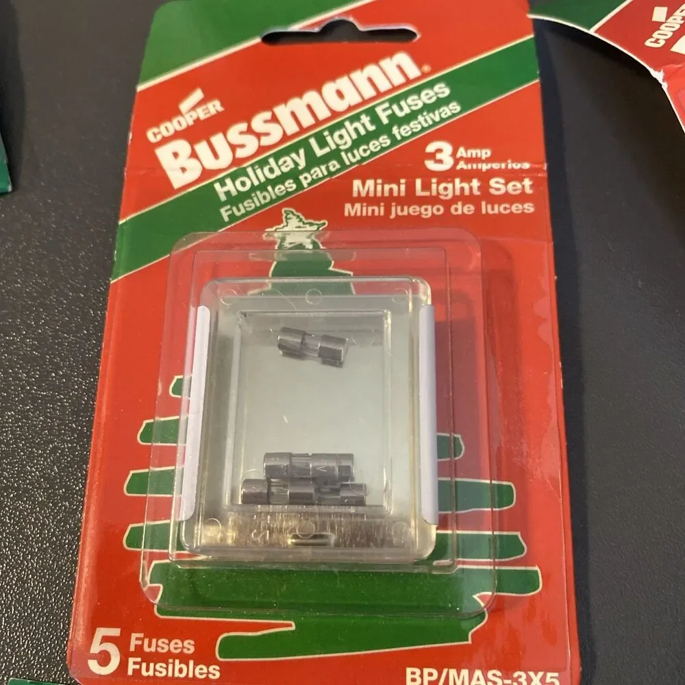 Vintage Christmas Replacement Fuses For Minature Light Set 3 Amp 120 Volt Lot
